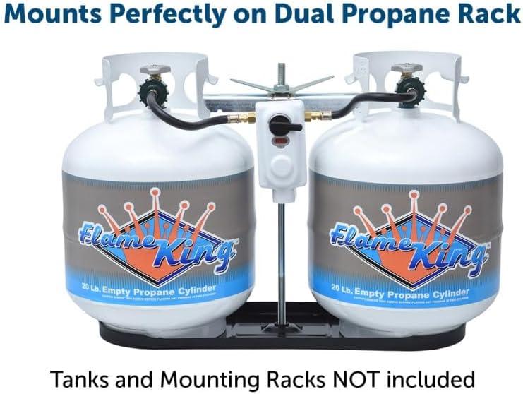 imageFlame King KT12ACR2a 2Stage Auto Changeover LP Propane Gas Regulator With Two 12 Inch Pigtails For RVs Vans TrailersRegulator with 12inch Pigtails
