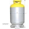 imageFlame King 1000LB Refrigerant Recovery Cylinder Tank with Forklift Footer 400 PSI DOT Compliant