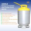 imageFlame King 1000LB Refrigerant Recovery Cylinder Tank with Forklift Footer 400 PSI DOT Compliant