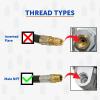 imageFlame King 10047318 14quot Male NPT Adapter Not Flare Solid Rubber Pigtail Hose for RV Regulators BlackBrass 18 inches18 Inch  10047318