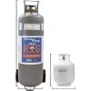 imageFlame King 100LB Empty Propane Tank with Wheels Horizontal ampamp Vertical LP Cylinder with Builtin Gauge for Fire Tables Fire Pits Patio Heaters Barbeques Lunch Trucks Weed Torches ampamp Truck Campers