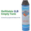 imageFlame King 1LB Empty Aluminum Propane Cylinder Tank  CorrosionResistant and RustFree Great for Camping and Small AppliancesSteel Blue Tank