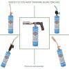 imageFlame King 1LB Empty Aluminum Propane Cylinder Tank  CorrosionResistant and RustFree Great for Camping and Small AppliancesSteel Blue Tank