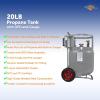 imageFlame King 20LB Empty Propane Tank with Wheels Horizontal ampamp Vertical LP Cylinder with Builtin Gauge for Fire Tables Fire Pits Patio Heaters Barbeques Lunch Trucks Weed Torches ampamp Truck Campers
