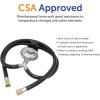 imageFlame King 2Ft YSplitter Propane Regulator Double Hose Outlet Fits Type1 QCC1 Tank Connections for BBQ Grills with Side Burner