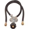 imageFlame King 2Ft YSplitter Propane Regulator Double Hose Outlet Fits Type1 QCC1 Tank Connections for BBQ Grills with Side Burner