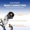 imageFlame King 2Ft YSplitter Propane Regulator Double Hose Outlet Fits Type1 QCC1 Tank Connections for BBQ Grills with Side Burner