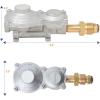 imageFlame King 300000 BTU Horizontal Mounted 2Stage Propane LP Regulator with POL for RVs Vans Trailers Campers 100LB Tanks ASME Tanks Generators160 000 BTU