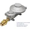 imageFlame King 300000 BTU Horizontal Mounted 2Stage Propane LP Regulator with POL for RVs Vans Trailers Campers 100LB Tanks ASME Tanks Generators300 000 BTU