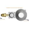 imageFlame King 300000 BTU Horizontal Mounted 2Stage Propane LP Regulator with POL for RVs Vans Trailers Campers 100LB Tanks ASME Tanks Generators300 000 BTU