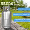 imageFlame King 30LB Aluminum Propane Tank with Gauge ampamp OPD Valve CorrosionResistant and RustFree Lightweight Great for Marine Applications Grills and BBQs Camping Fishing ampamp Outdoor Activities