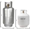 imageFlame King 30LB Aluminum Propane Tank with Gauge ampamp OPD Valve CorrosionResistant and RustFree Lightweight Great for Marine Applications Grills and BBQs Camping Fishing ampamp Outdoor Activities