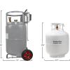 imageFlame King 30LB Empty Propane Tank with Wheels Horizontal ampamp Vertical LP Cylinder with Builtin Gauge for Fire Tables Fire Pits Patio Heaters Barbeques Lunch Trucks Weed Torches ampamp Truck Campers