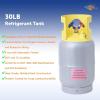 imageFlame King 30LB Pound Refrigerant Recovery Cylinder Tank YValve for LiquidVapor Reusable  DOT Compliant  Gray