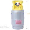 imageFlame King 30LB Pound Refrigerant Recovery Cylinder Tank YValve for LiquidVapor Reusable  DOT Compliant  Gray