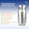 imageFlame King 335lb Aluminum Forklift Propane Tank with Gauge DOT and TC Compliant Lightweight RuggedDesigned