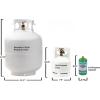 imageFlame King 3LB Empty Steel Propane Tank Cylinder with Gauge and OPD Valves for Grills and BBQs Camping Fishing ampamp Outdoor Activities3lb Propane Tank with Gauge