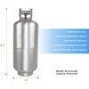 imageFlame King 40LB Aluminum Propane Tank with Premium OPD Valve CorrosionResistant and RustFree Lightweight Great for Marine Applications Grills and BBQs Camping Fishing ampamp Outdoor Activities