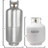 imageFlame King 40LB Aluminum Propane Tank with Premium OPD Valve CorrosionResistant and RustFree Lightweight Great for Marine Applications Grills and BBQs Camping Fishing ampamp Outdoor Activities