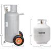 imageFlame King 40LB Empty Propane Tank with Wheels Horizontal ampamp Vertical LP Cylinder with Builtin Gauge for Fire Tables Fire Pits Patio Heaters Barbeques Lunch Trucks Weed Torches ampamp Truck CampersOutdoor Living