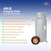 imageFlame King 40LB Empty Propane Tank with Wheels Horizontal ampamp Vertical LP Cylinder with Builtin Gauge for Fire Tables Fire Pits Patio Heaters Barbeques Lunch Trucks Weed Torches ampamp Truck CampersOutdoor Living