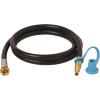 imageFlame King 48inch Propane Thermo Plastic Hose Assembly 14quot Male Quick Disconnect Plug  38quot Female Flare Swivel with 14quot ID Hose for RV Van and Trailer48 Inch