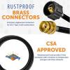 imageFlame King 4Feet Propane Adapter Hose 1lb to 20lb Converter Replacement for QCC1Type1 Tank Connects 1LB Bulk Portable Appliance to 20lb Propane Tank