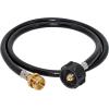 imageFlame King 4Feet Propane Adapter Hose 1lb to 20lb Converter Replacement for QCC1Type1 Tank Connects 1LB Bulk Portable Appliance to 20lb Propane Tank