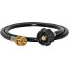 imageFlame King 4Feet Propane Adapter Hose 1lb to 20lb Converter Replacement for QCC1Type1 Tank Connects 1LB Bulk Portable Appliance to 20lb Propane Tank