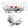 imageFlame King 59 Gallon ASME Horizontal Steel Propane Tank with Remote Fill and Bleeder Fittings Pressure Relief Valve and Solenoid Service Valve