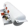 imageFlame King 59 Gallon ASME Horizontal Steel Propane Tank with Remote Fill and Bleeder Fittings Pressure Relief Valve and Solenoid Service Valve