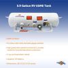 imageFlame King 59 Gallon ASME Horizontal Steel Propane Tank with Remote Fill and Bleeder Fittings Pressure Relief Valve and Solenoid Service Valve