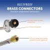 imageFlame King 5FT Universal QCC1 LowPressure Propane Regulator with Stainless Steel Braided Hose for Most LP Gas Grills Heaters and Fire Pit Tables 38quot Female Flare Nut