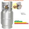 imageFlame King 5LB Aluminum Propane Tank with Gauge ampamp OPD Valve CorrosionResistant and RustFree Lightweight Great for Marine Applications Grills and BBQs Camping Fishing ampamp Outdoor Activities