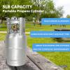 imageFlame King 5LB Aluminum Propane Tank with Gauge ampamp OPD Valve CorrosionResistant and RustFree Lightweight Great for Marine Applications Grills and BBQs Camping Fishing ampamp Outdoor Activities