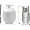 imageFlame King 5LB Aluminum Propane Tank with Gauge ampamp OPD Valve CorrosionResistant and RustFree Lightweight Great for Marine Applications Grills and BBQs Camping Fishing ampamp Outdoor Activities