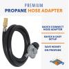 imageFlame King 6FT Propane Adapter Hose ampamp Regulator for 20LB Tank for 17quot22quot Blackstone Tabletop Grill Griddle Weather Resistant ampamp Corrosion Resistant