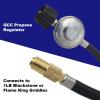 imageFlame King 6FT Propane Adapter Hose ampamp Regulator for 20LB Tank for 17quot22quot Blackstone Tabletop Grill Griddle Weather Resistant ampamp Corrosion Resistant