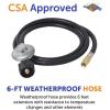 imageFlame King 6FT Propane Adapter Hose ampamp Regulator for 20LB Tank for 17quot22quot Blackstone Tabletop Grill Griddle Weather Resistant ampamp Corrosion Resistant