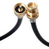 imageFlame King 8Ft Propane Hose Adapter Extension to Connect Appliances to RVs Propane Supply 1LB Cylinders or Distribution Tree Great for Camping and RVing