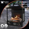 imageFlame King ALOGFIRE Propane Ambiance Log Fireplace Heater Clean and Smokeless Dancing Flames Indoor and Outdoor Use for Campers Patios and Workshops