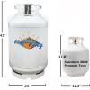 imageFlame King CYL100ASME 100Pound ASME Propane Tank MultiValves with Accurate Gas Level Gauge200 LB ASME