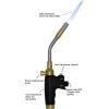 imageFlame King High Intensity MAX HEAT Propane Gas Blow Torch Kit with Push Button Igniter Great for Professionals in Soldering Searing Brazing Welding