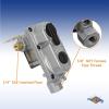 imageFlame King KT18ACR2SS 2Stage Auto Changeover LP Propane Gas Regulator with Two 18inch Steel Braided Pigtail Hoses for RVs Vans Trailers