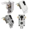 imageFlame King KT18ACR2SS 2Stage Auto Changeover LP Propane Gas Regulator with Two 18inch Steel Braided Pigtail Hoses for RVs Vans Trailers