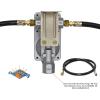 imageFlame King KT18ACR2SS 2Stage Auto Changeover LP Propane Gas Regulator with Two 18inch Steel Braided Pigtail Hoses for RVs Vans Trailers