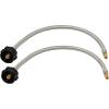 imageFlame King KT18ACR2SS 2Stage Auto Changeover LP Propane Gas Regulator with Two 18inch Steel Braided Pigtail Hoses for RVs Vans Trailers
