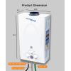 imageFlame King Portable Tankless Water Heater Propane Gas 10L 264 GPM at 68000 BTU Outdoor Instant Hot Water Shower for RV Camping Farm Cabins
