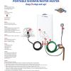 imageFlame King Portable Tankless Water Heater Propane Gas 10L 264 GPM at 68000 BTU Outdoor Instant Hot Water Shower for RV Camping Farm Cabins