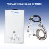 imageFlame King Portable Tankless Water Heater Propane Gas 10L 264 GPM at 68000 BTU Outdoor Instant Hot Water Shower for RV Camping Farm Cabins10L  264 GPM